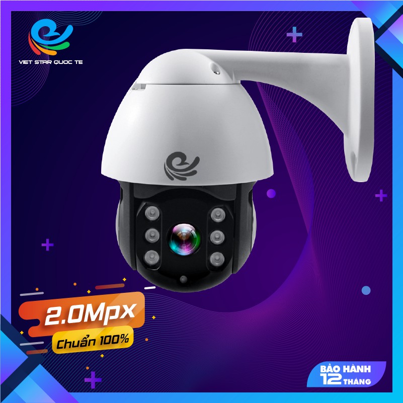 Camera wifi ngoài trời xoay 360 chống nước 19hs, 2.0 MPx1080P kết nối máy tính,bảo hành 1 năm-Việt Star Quốc Tế | BigBuy360 - bigbuy360.vn