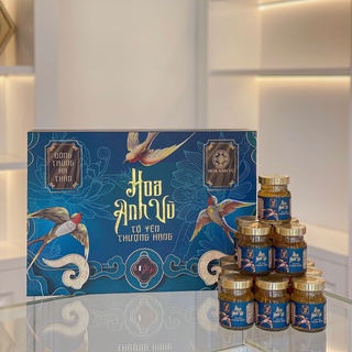 Set 6, Set 10 hũ yến sào chưng sẵn đông trùng hạ thảo 70ml - quà tặng,quà biếu