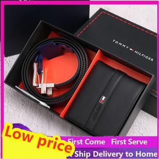 Tommy Hilfiger Set Levis ví logo đỏ + nịt gài