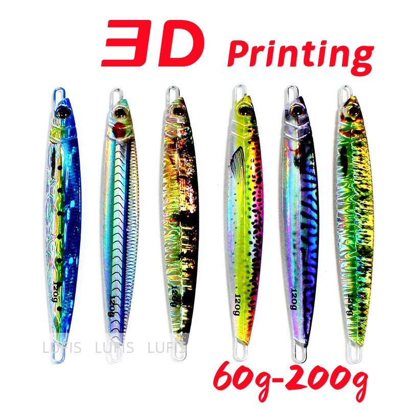 1 Mồi Câu Cá In 3D Jig 60g / 80g / 100g / 120g / 150g / 200g