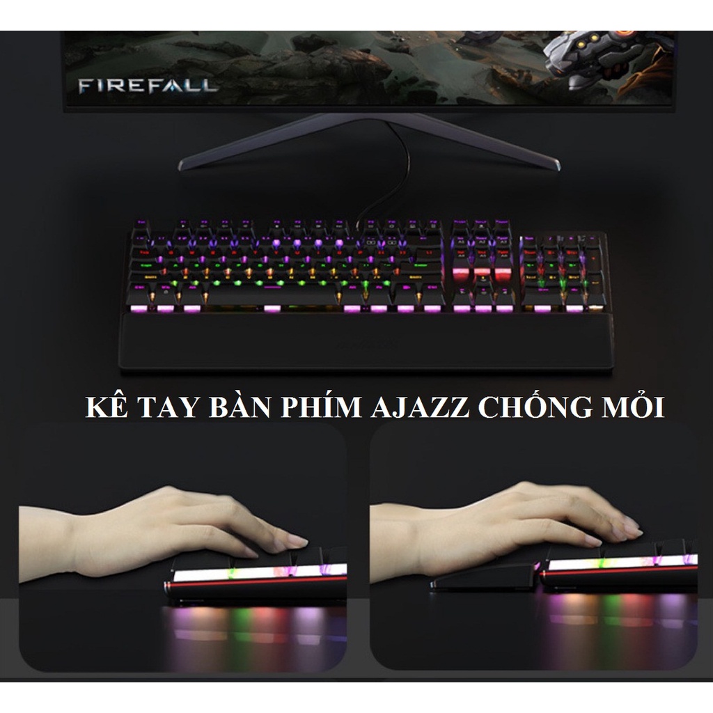 Lót kê tay AJAZZ, kê tay bàn phím máy tính, Chống mỏi cổ tay, chất liệu da PU CAO CẤP đa dạng kích thước lựa chọn