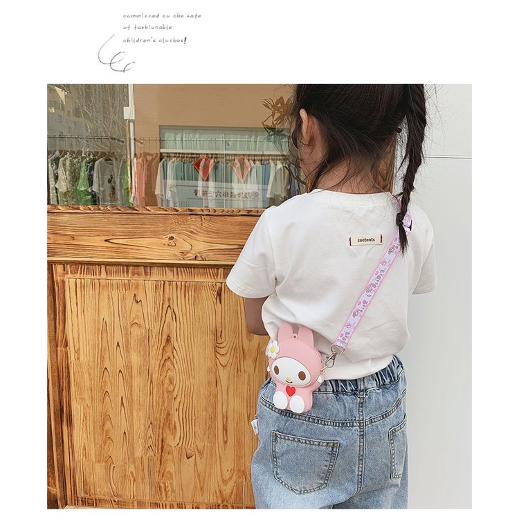 Túi Đeo Chéo Bằng Silicon Họa Tiết Hoạt Hình Dễ Thương Thời Trang Mùa Hè 2022 Cho Bé