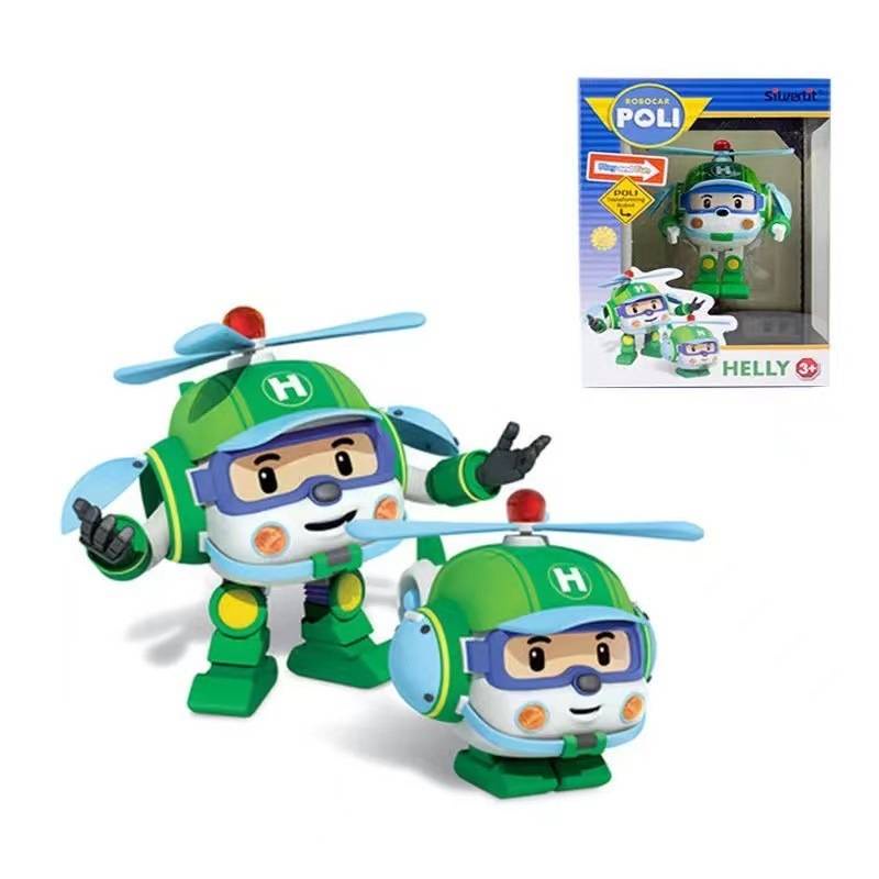 Đồ chơi xe ô tô cảnh sát Polly biến dạng Xe cứu thương dành cho trẻ em Robot cứu hộ ô tô đóng thế ô tô đồ chơi