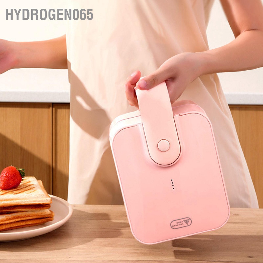 Máy nướng bánh mì sandwich mini màu hồng 650W làm quế cầm tay điện AU Cắm 220V cho Căn hộ Dorms Hydrogen065