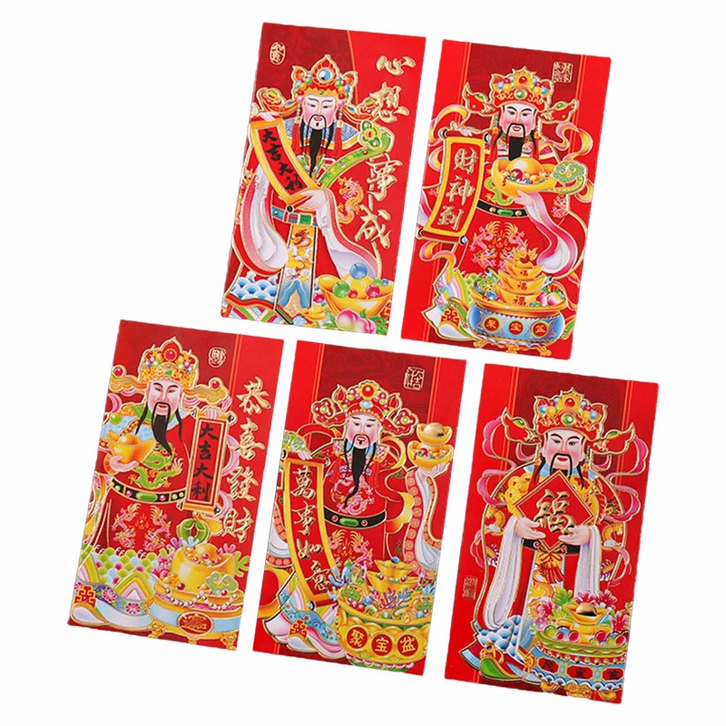 Set 5 bao lì xì hình con hổ 2022 năm