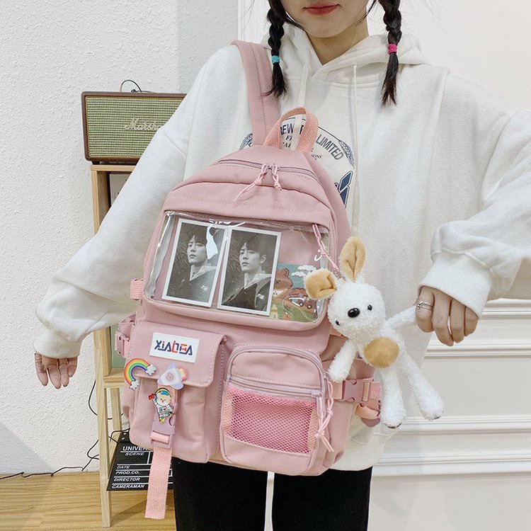 Balo Đi Học Mềm Trong Suốt Thiết Kế Sáng Tạo Đáng Yêu Cho Nữ Kiểu Hàn Quốc