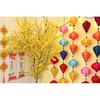Set 20c bô Lồng đèn vải lụa 40cm đủ màu,kiểu