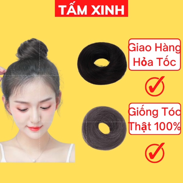 Búi tóc giả cột rối mini trời trang trẻ trung tự nhiên