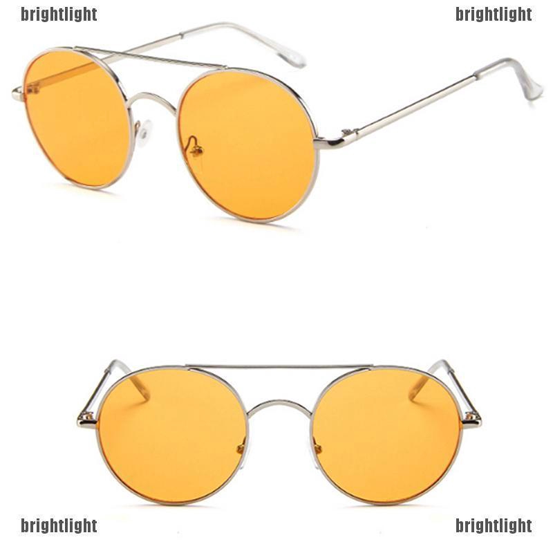 [Bright] Women Oval Sunglasses Frame Vintage Glasses Trendy Fashion Retro Shades New [LT]