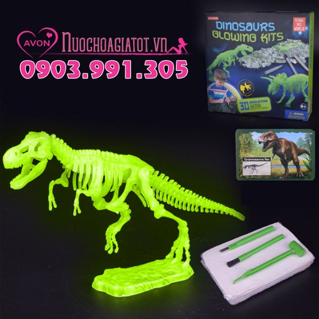 Đồ chơi Game tập làm nhà khảo cổ đào hóa thạch khủng long lắp ráp lớn 23-28cm