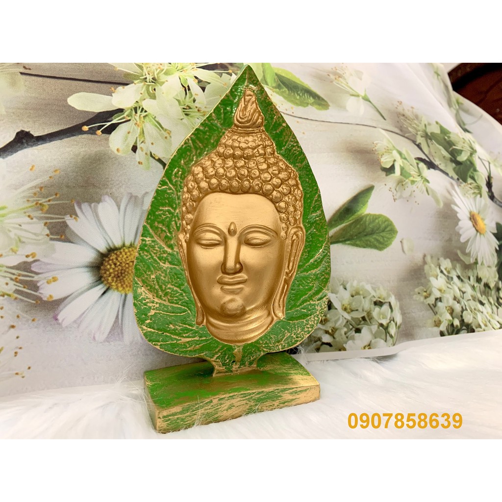 Tượng Đá Phật Thích Ca 3D Lá Bồ Đề Tâm Linh tuyệt đẹp
