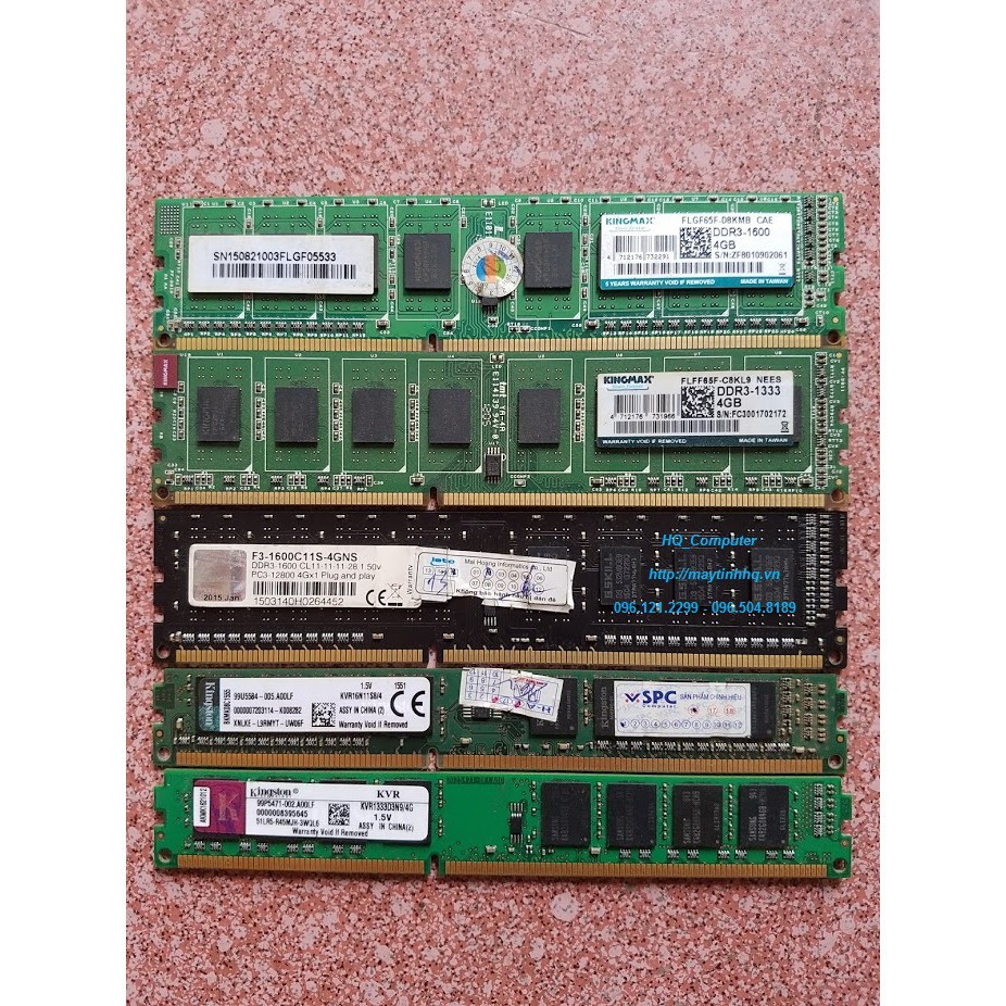 Ram máy bàn DDR3 4GB bus 1600MHz-1333MHz
