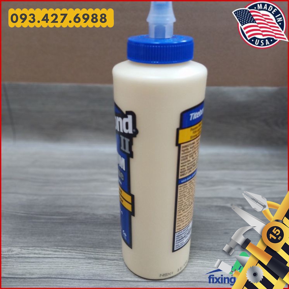 Keo Dán Gỗ Titebond II Premium Wood Glue ⚜️ Hàng Chính Hãng ⚜️ Chai Xanh 473ml