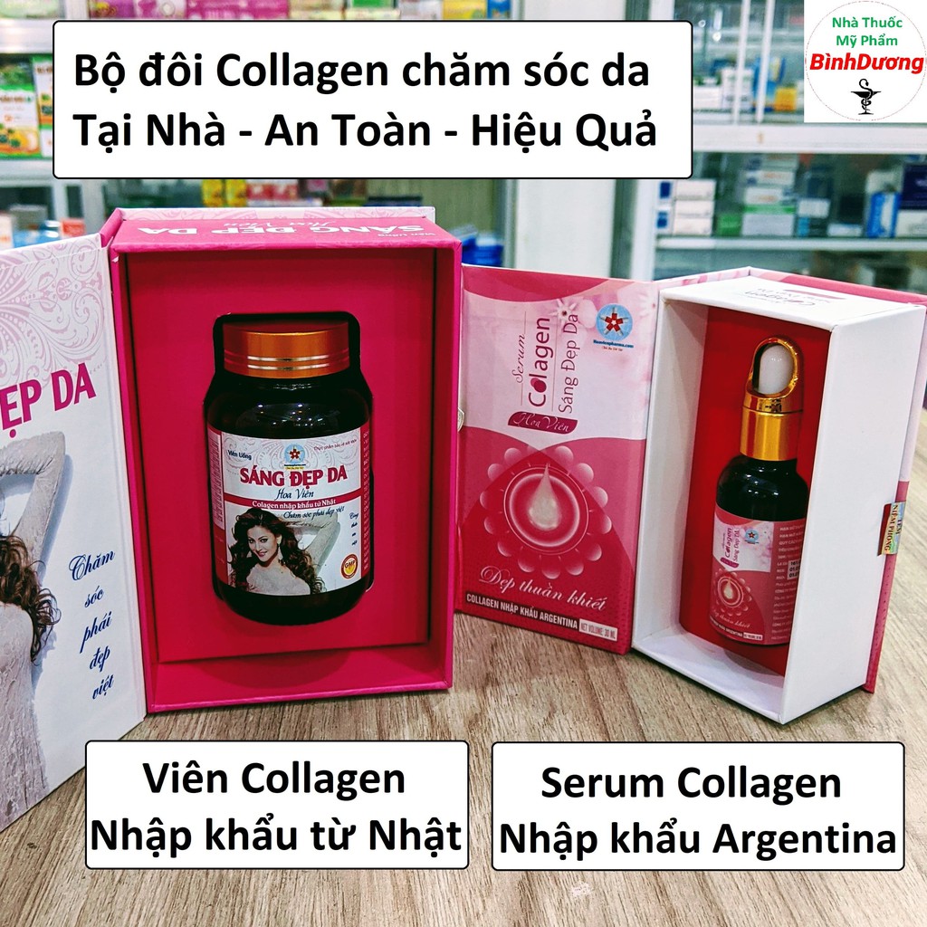 Bộ đôi Collagen nhập khẩu từ Nhật, Argentina - Collagen Sáng Đẹp Da Hoa Viên [CHÍNH HÃNG] – FreeShip