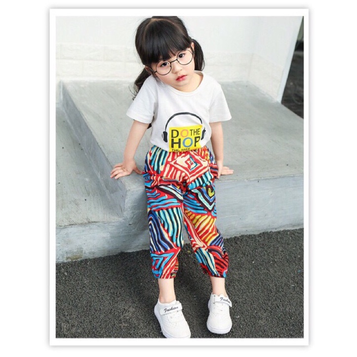 Quần Dài Lanh Thổ Cẩm Bo Gấu Cho Bé Trai Bé Gái Từ 3-6 tuổi - Lucky Girl shop