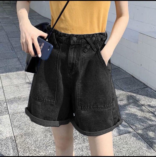 QUẦN SHORT JEAN CẠP CAO ỐNG RỘNG | WebRaoVat - webraovat.net.vn