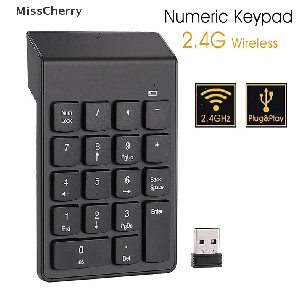 Bàn PhíM Mini Không Dây 2.4g, ĐầU CắM USB 18 PhíM Cho Laptop
