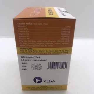 Viên Uống Vitamin B Tổng Hợp B Complex C Plus - Bổ xung vitamin B và C