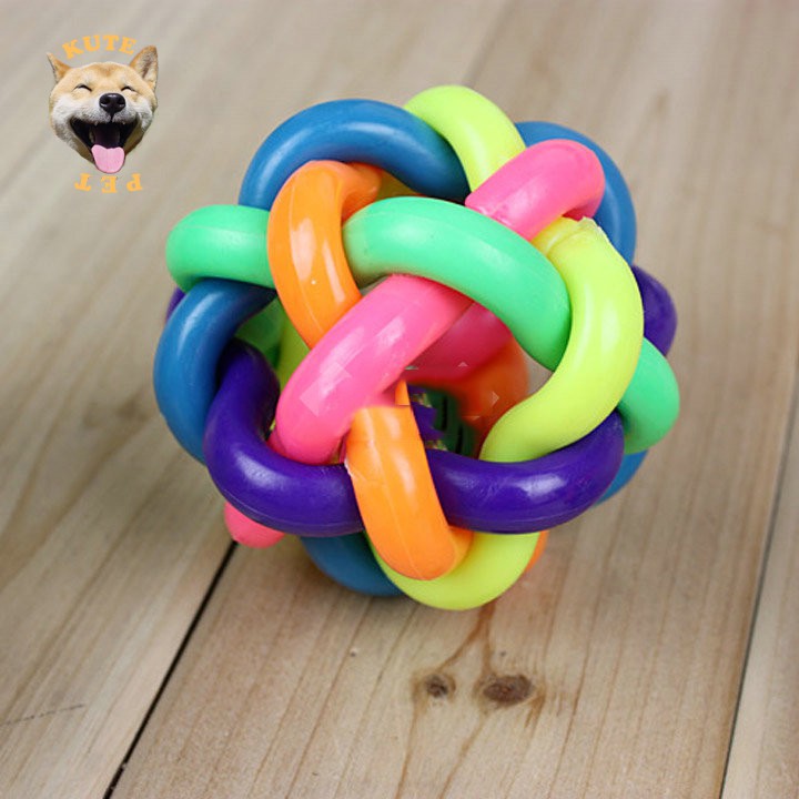 Bóng 7 màu có gắn chuông đồ chơi cho chó mèo