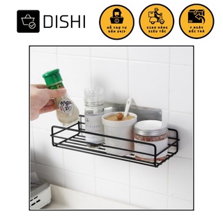 Kệ sắt chữ nhật để đồ nhà tắm, phòng bếp dán tường siêu chắc