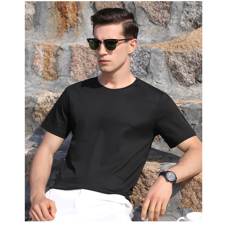 [Hot 2022] Áo Thun Nam Cổ Tròn Cao Cấp Trơn Màu Dáng POLO Vải Cotton 4 Chiều Co Giãn, Dày Dặn, Form Dáng Việt Nam | BigBuy360 - bigbuy360.vn