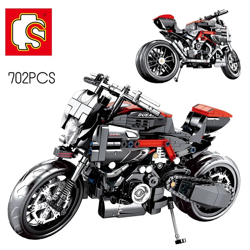 [Mã TOYDEC hoàn 20K xu đơn 50K] (CÓ SẴN) Lắp ráp mô hình Technic xe moto đua cực ngầu Sembo 701703