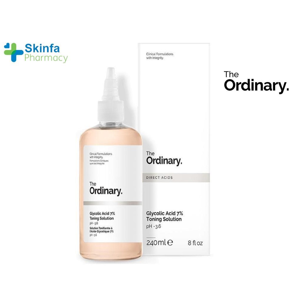 Toner tẩy da chết 240ml Glycolic Acid 7% Toning Solution The Ordinary - Skinfa.