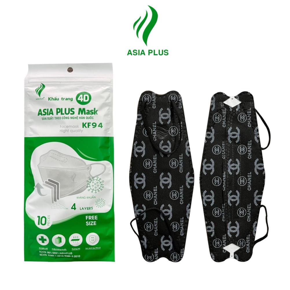Khẩu trang KF94 ASIA PLUS 4D Combo 5 túi
