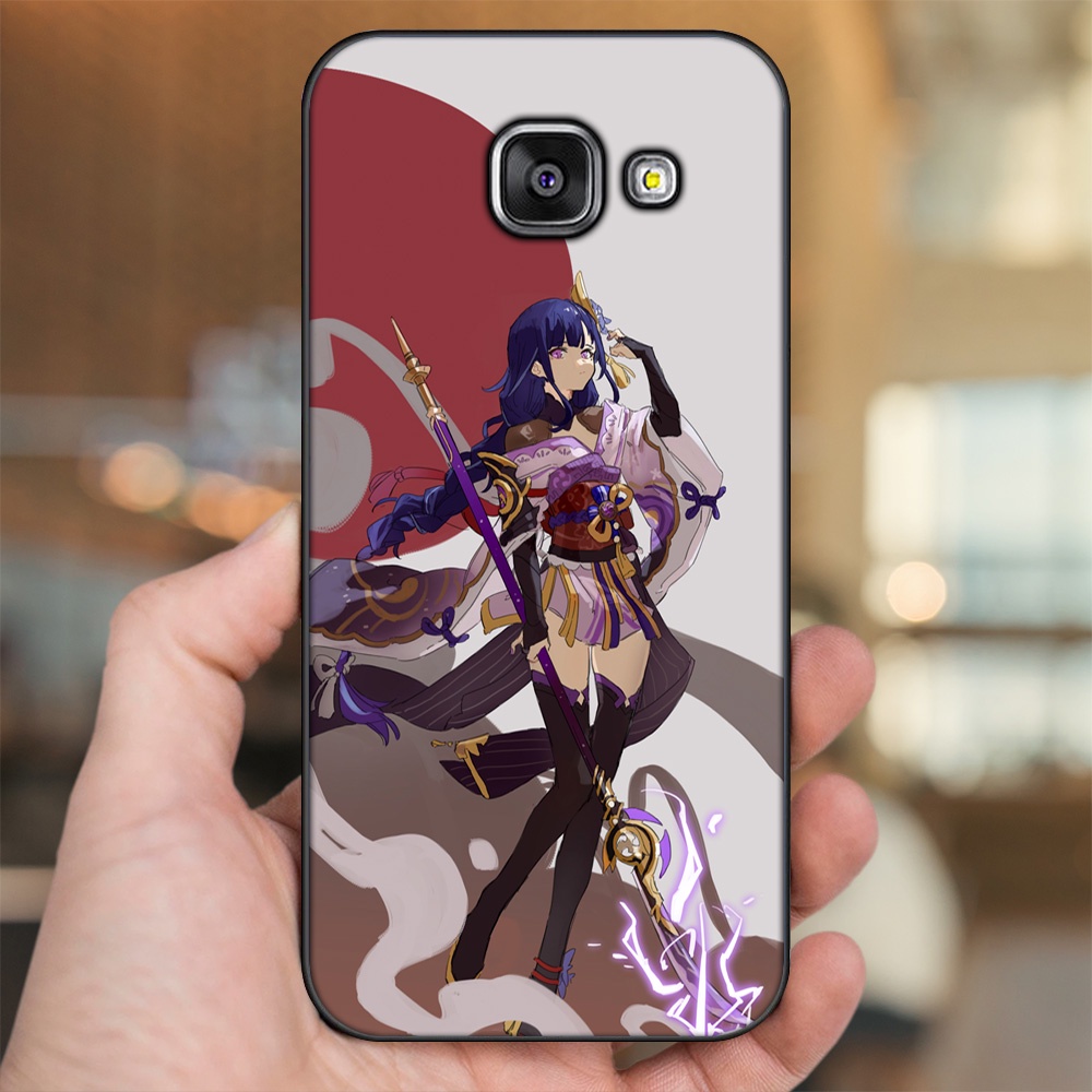 Ốp lưng Samsung A3 2016, A5 2016, A7 2016 viền đen in hình Raiden Shogun Genshin Impact