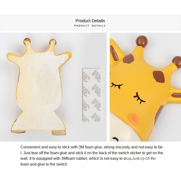 Miếng Dán Trang Trí Công Tắc Tường Bằng Nhựa Họa Tiết Hoạt Hình Đáng Yêu