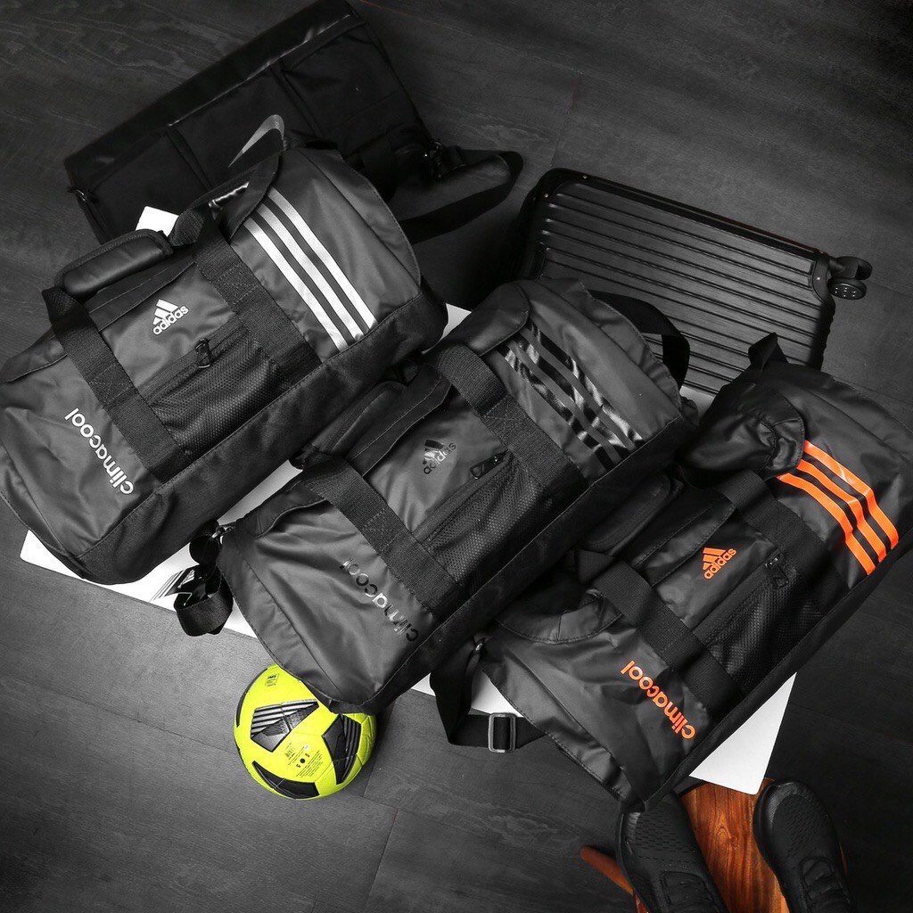 Túi thể thao Adidas Climacool Orange, Túi trống thể thao du lịch nam nữ tròn đựng đồ tập gym có ngăn đựng giày