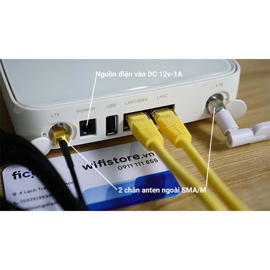 Bộ phát WiFi 4G Alcatel HH70 tốc độ 300Mbps, 2 cổng LAN/WAN, kết nối đồng thời 64 thiết bị