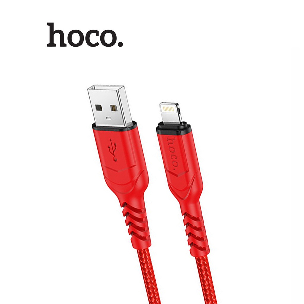 Cáp sạc 2.4A Hoco X59 Lightning 2m đầu sạc chống gẫy gập hỗ trợ truyền dữ liệu cho iPhone/iPad dài 2M