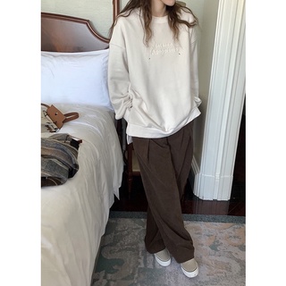 SWEATER BASIC IN CHỮ - W22412 / FREESIZE