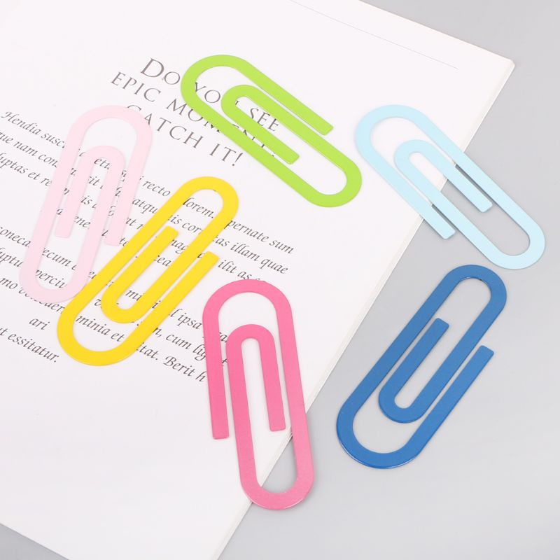 2 Kẹp Giấy Kim Loại Trang Trí Hình Vé Máy Bay Dễ Thương