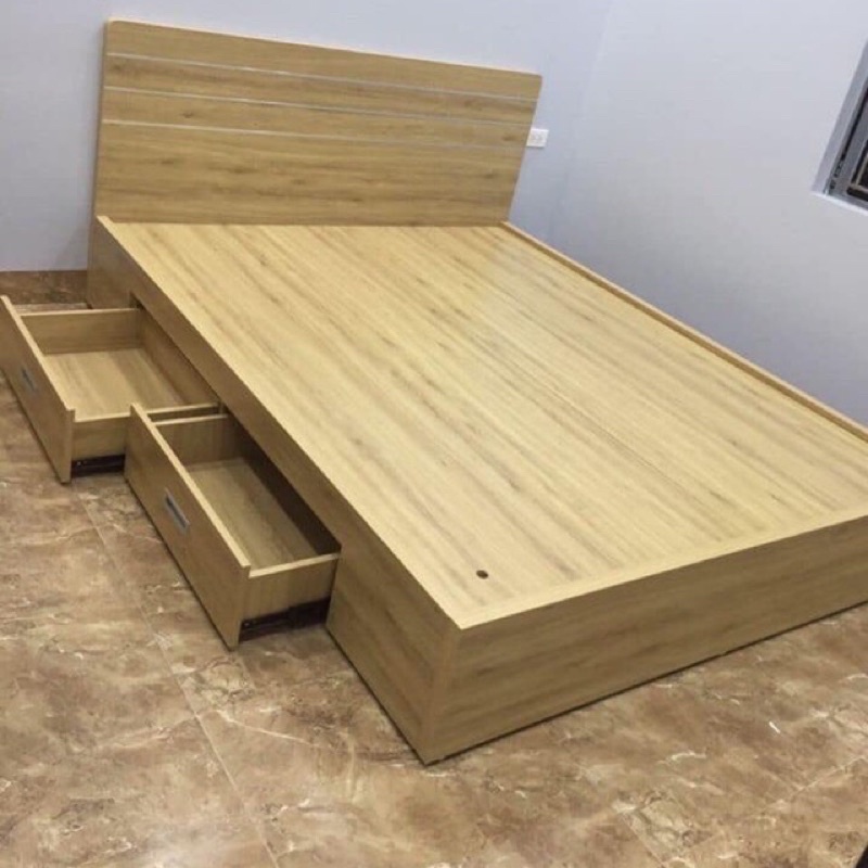 GIƯỜNG GỖ MDF CÓ NGĂN KÉO
