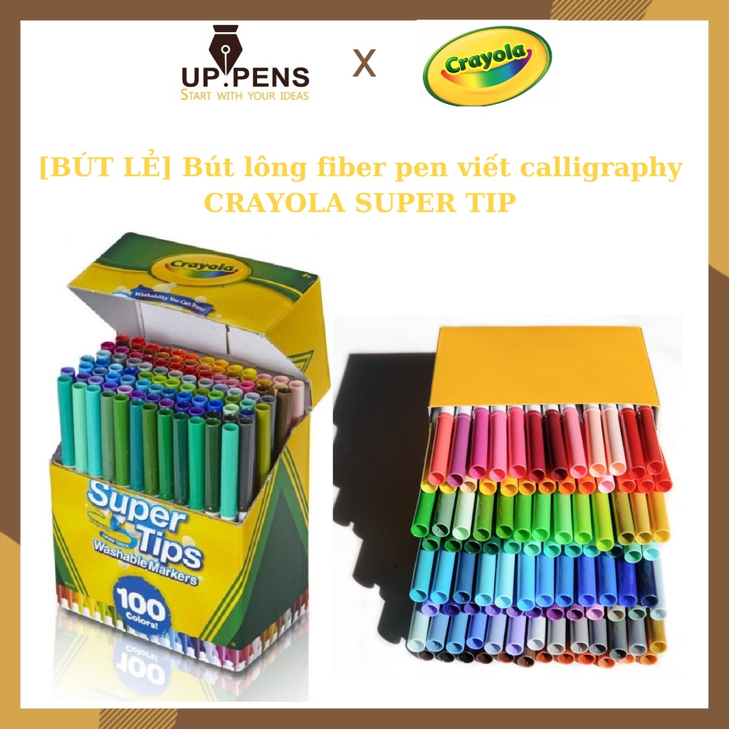 [BÚT LẺ] Bút lông fiber pen viết chữ calligraphy Crayola Super Tips Washable Marker