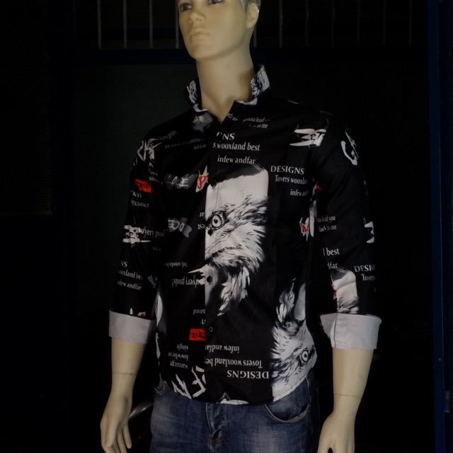 Áo SơMi Nam Cao Cấp Áo So Mi Nam Hàn Quốc KaTe Lua In Hình Con Ó Đen Thunsi | BigBuy360 - bigbuy360.vn