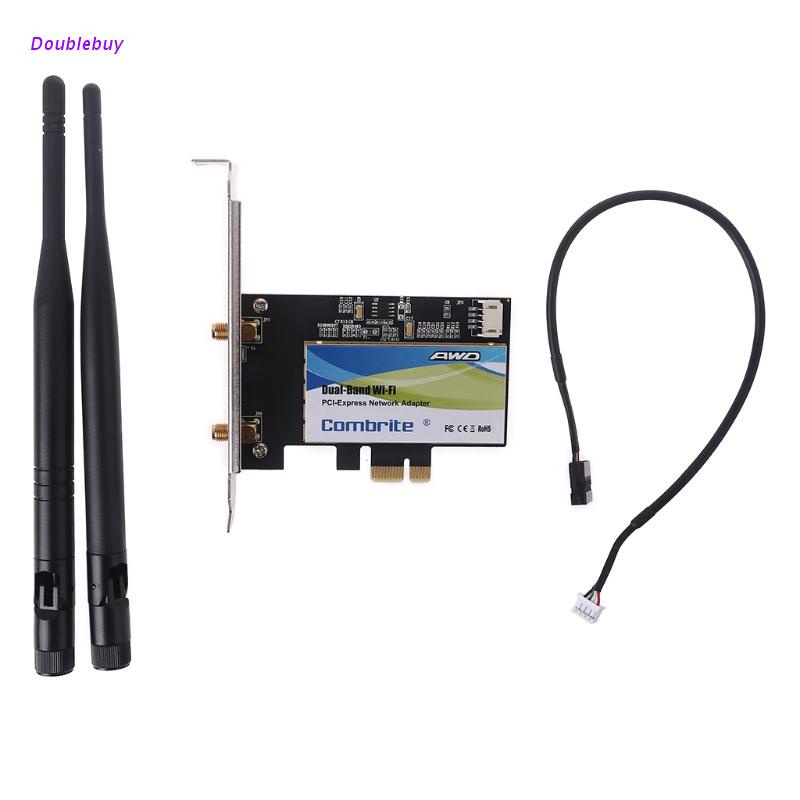 Bộ Chuyển Đổi Thẻ Mạng Không Dây Băng Tần Kép Bluetooth PCIE Có Thể Thu Gọn Cho Máy Tính Để Bàn