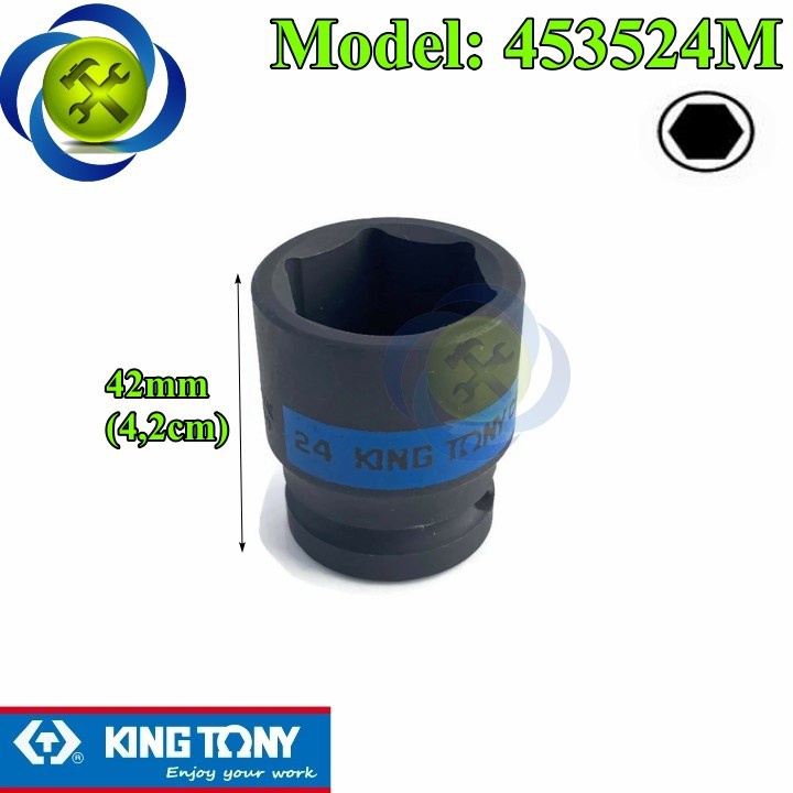 Tuýp đen ngắn loại 1/2 KINGTONY 4535 đủ size từ 8 - 34mm
