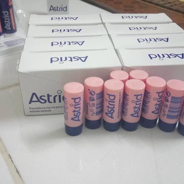 Son dưỡng mỡ hươu không màu chống nứt bẻ môi Astrid 4,7g và  3g