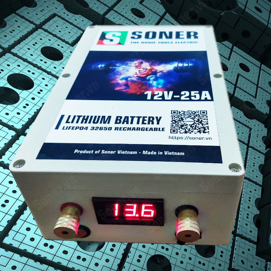 Pin Ắc quy lithium Soner 12V-25A