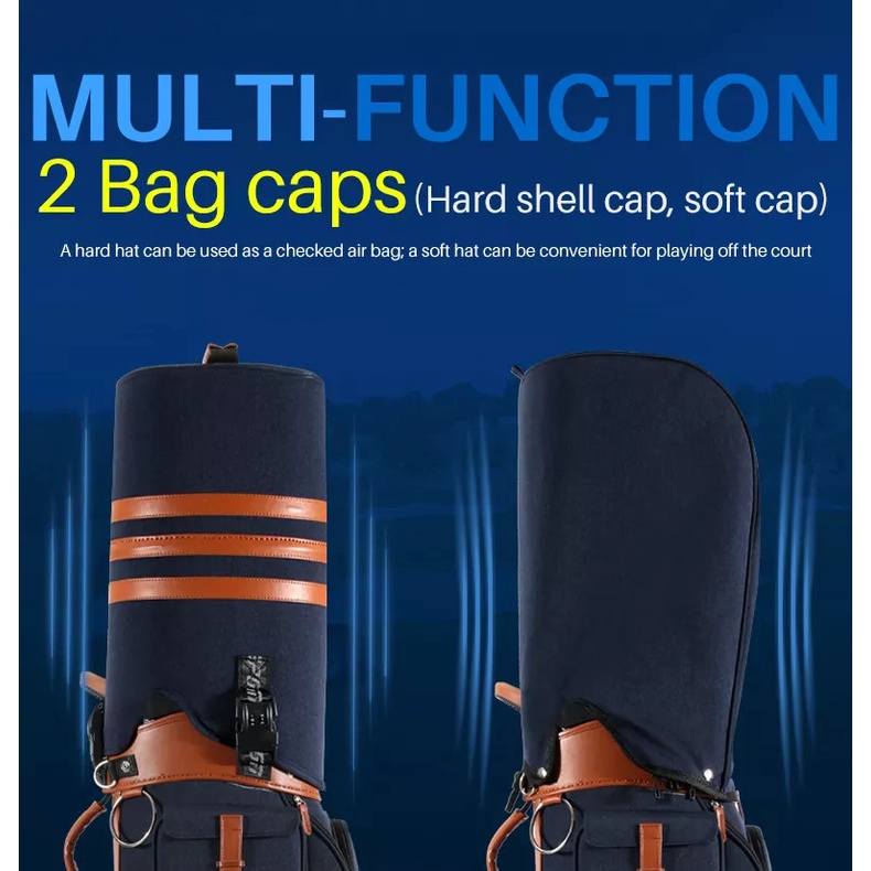 TÚI GẬY GOLF FULLSET NẮP CỨNG, BÁNH XE KÉO, KHOÁ BẢO MẬT - PGM QB040