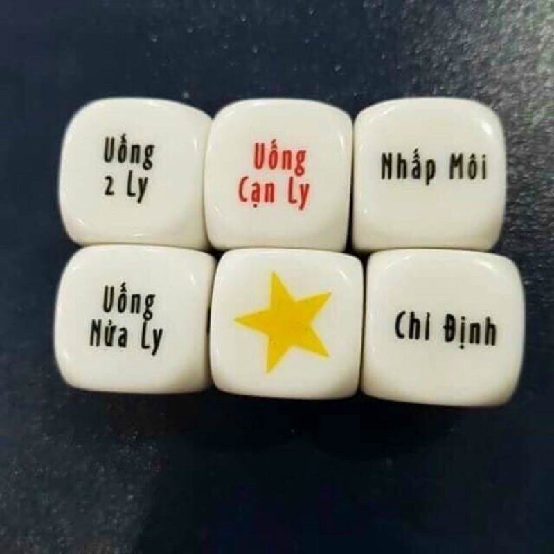 xúc xắc xí ngầu uống bia rượu {combo/3 viên}