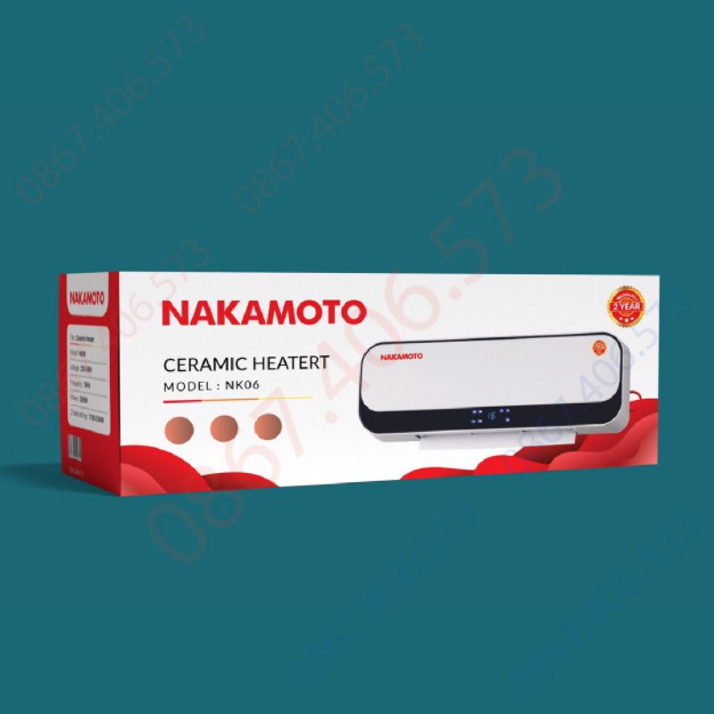 Máy sưởi gốm điện tử Nakamoto Model NK06  Bảo hành 2 năm