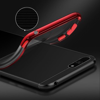 For huawei y6 2018 soft tpu plating clear ring stand cover