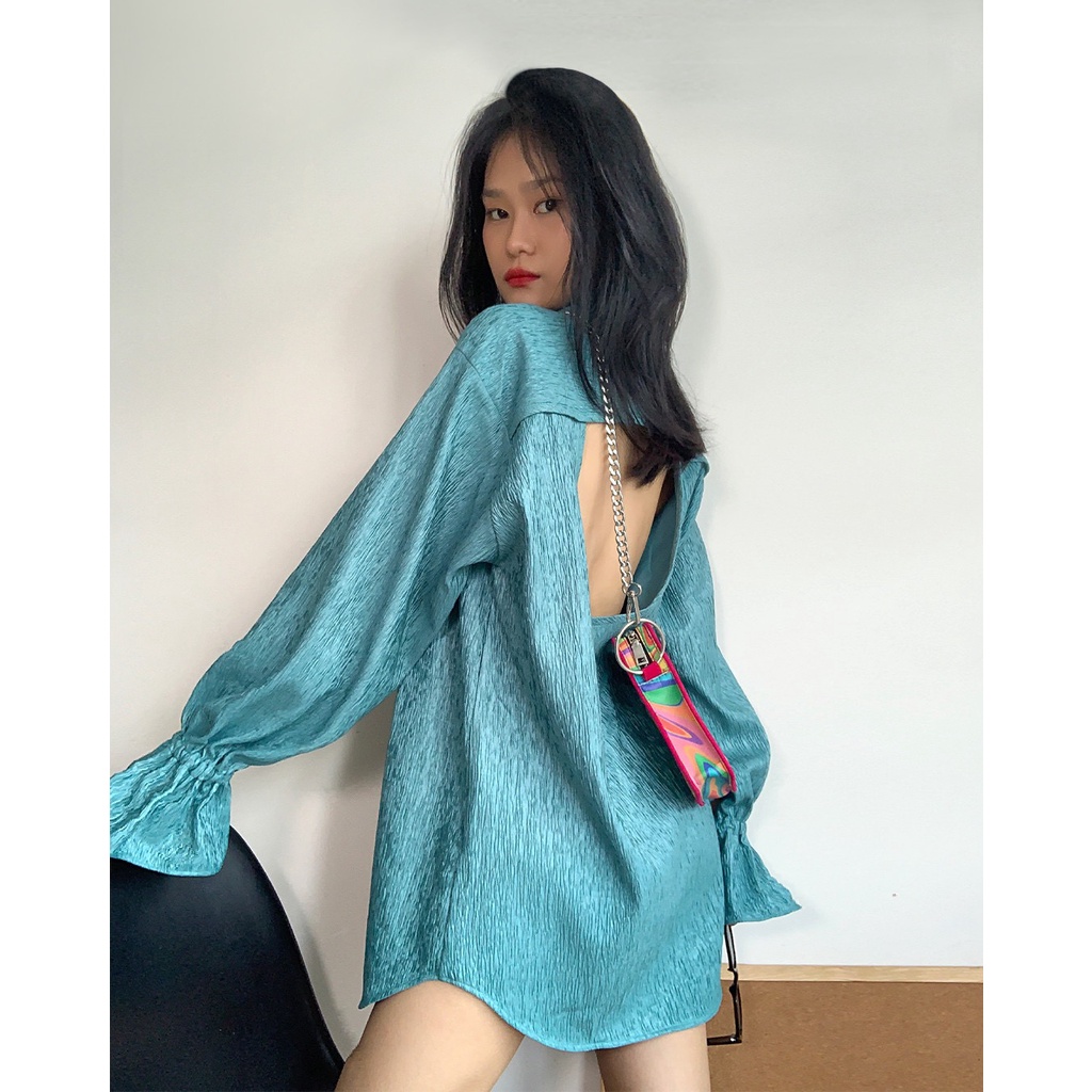 TARTAN – Water Shirt / Dusty Cyan - Áo Sơ Mi Vân Xanh