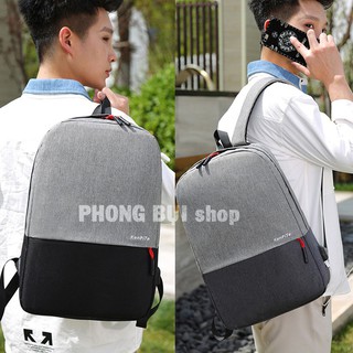 Balo Thời Trang Chất Vải Nỉ Chống Thấm Nước Dày Dặn, Có Ngăn Chống Sốc Đựng Laptop 15.6inch