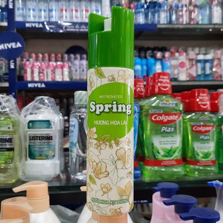 Nước xịt phòng Spring hương hoa lài chai 280ml( bao bì mới màu xanh)