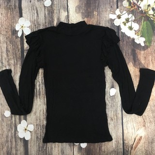 Áo dài tay nữ áo len thun tăm xuất dư - Shopsire